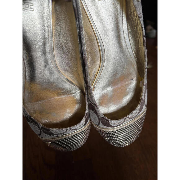 FLASH SALE!
Coach Women's Brown Signature Flats with Gold Sequin Toe - Picture 7 of 7